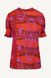 MilaShortSleeveTopFuchsiaRood