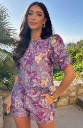 Co-ordJacquardFlowerLila