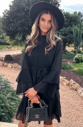 AtelierRuffleDressZwart