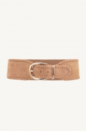 SuedeTailleriemStretchTaupe