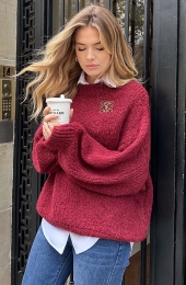 SoftOversizedTruiBurgundy