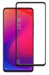 ScreenprotectorgeschiktvoorXiaomiRedmiK20Pro-FullCoverScreenprotector-GehardGlas-Zwart