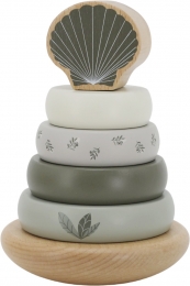 LabelLabelOlijfgroenHoutenTuimelringPiramide