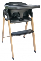 BabyGoLevelsBlackWoodKinderstoel5102