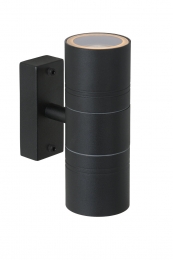 LucideARNE-LED-WandspotWandlampBinnenBuiten-63cm-LED-GU10-2x5W2700K-IP44-Zwart