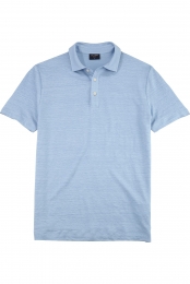 OLYMPCasualPoloshirtKortemouwblauw