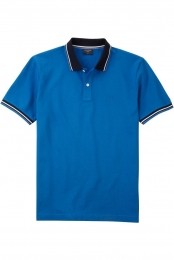 OLYMPCasualPoloshirtKortemouwblauw