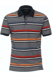 CasaModaPoloshirtKortemouwroodgrijs