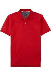OLYMPCasualPoloshirtKortemouwrood