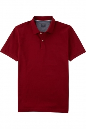 OLYMPCasualPoloshirtKortemouwdonkerrood