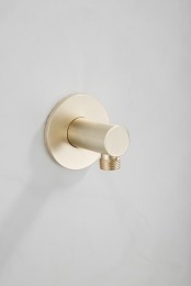 SaniclearPluswandwateraansluitinggeborsteldmessingmatgoud