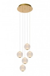 LucideCINTRA-Hanglamp-32cm-LEDDimb-5x47W2700K-Transparant