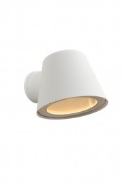 LucideDINGO-LED-WandlampBinnenBuiten-LEDDimb-GU10-1x5W3000K-IP44-Wit