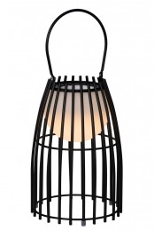 LucideFJARA-OplaadbareTafellampBinnenBuiten-AccuBatterij-175cm-LEDDimtowarm-1x03W2800K3200K-IP44-Zwart