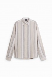 Overhemdmetlangemouwenengeborduurdestrepen