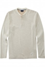 OLYMPCasualPoloshirtlangemouwgebrokenwitMelange