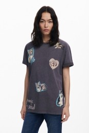 KatoenenT-shirtmetkatten