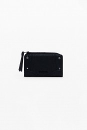 Middelgrotegeborduurdeportemonneemetlederlook