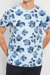 OLYMPCasualT-ShirtblauwBloemen