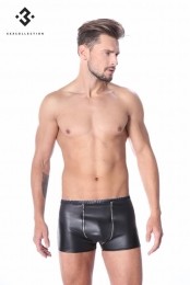 Code8byXXXCOLLECTIONZwartlerenShortmet2ritsenaanvoorzijdeS-3XL-4XL
