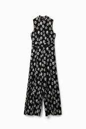 Jumpsuitmetcontrasterendebloemen