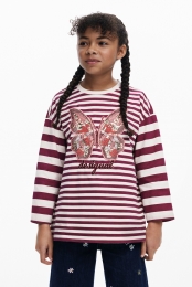 GestreeptT-shirtmetvlinderenkralen