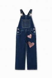 Denimtuinbroekmetharten