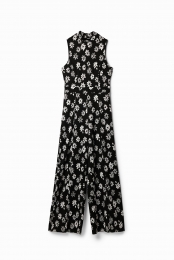 Jumpsuitmetcontrasterendebloemen