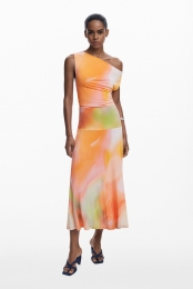 Asymmetrischelangejurk