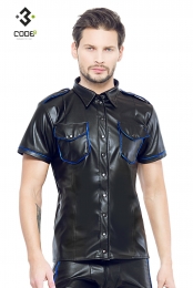 Code8byXXXCOLLECTIONZwartlerenherenshirtmetblauwebiezenS-M-2XL