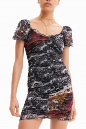 Korteaangerimpeldejurkmetpaisley-BLACK-S