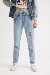 Denimjoggingbroekmetbloemen-BLUE-XS