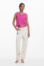 Croppedcrochettop-RED-L