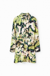 Korteoverhemdjurkmetbloemen