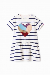 Hartjesgestreeptejurk