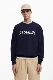 Sweatshirtmetlogoentextuur