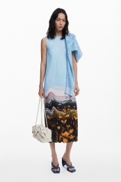 Geplooidejurkmetlandschapprint