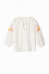 Luchtigeblousemetaquarelbloemenprint