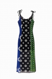 Midi-lingeriejurkmetgeometrischeprint