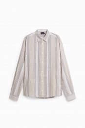 Overhemdmetlangemouwenengeborduurdestrepen