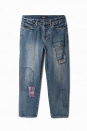Patchworkdenimbroek