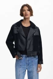 Gecombineerdjackmetleerlook