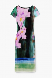 Bloemenmidi-jurk