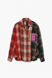 Patchworkgeruiteblouse