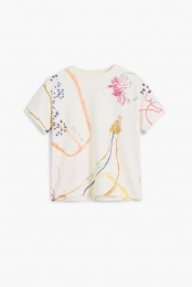 T-shirtmetkortemouwenenstrepen