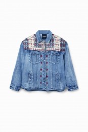 Denimtruckerjackmetborduursels