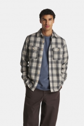 BuitenmensFlannelMeltonRuitBlouseBruin