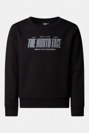 TheNorthFaceReflectiveLogoRelaxedCrewTruiJuniorZwart
