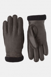 HestraDeerskinPrimaloftRibHandschoenBruin