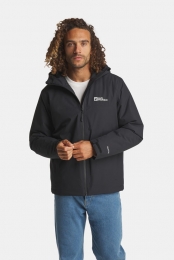 JackWolfskinWisperInsGevoerdeJasZwart